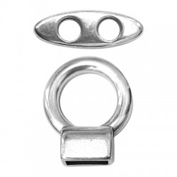 Cierre Aro Barrita de Metal Zamak 20mm (Ø 10x5mm) Barrita  (Ø 5,2mm)