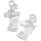 Colgante de Metal Zamak Oso de Peluche 10x17mm