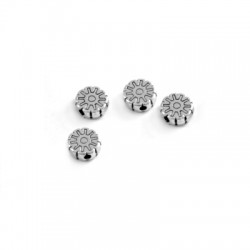 Entrepieza de Metal Zamak Flor 7mm (Ø1.2mm)