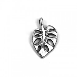 Colgante de Metal Zamak Hoja Tropical 13x17mm