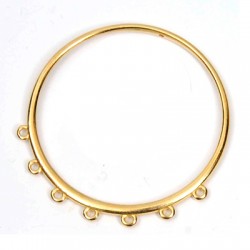 Colgante de Metal Zamak Aro 60mm con 6 Portacolgantes (Ø 1.2mm)