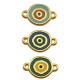 Conector de Metal Zamak Tres Circulos Esmaltados 15x14mm