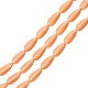 Entrepieza de Perla de Vidrio Gota 8x18mm (Ø 0.6mm) (~22pcs/tira)