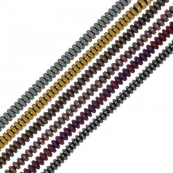 Entrepieza de Hematite Rondel 4mm (~40cm/tira)