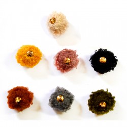 Pompon de Lana con capuchón 15mm