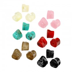 Entrepieza Acrílica Irregular 21x16mm (Ø2.2mm)