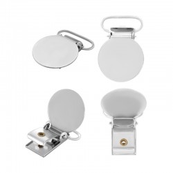 Cierre de Clip de Metal Redondo con Anilla 25x32mm Ø20mm