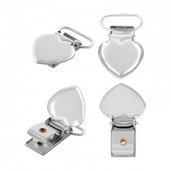 Cierre de Clip de Metal Corazon con Anilla 25x37mm Ø20mm