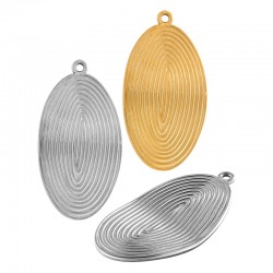 Colgante de Acero Inoxidable 304 con Circulos 25x47.5mm