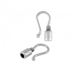 Terminal con Gancho de  Metal Zamak Curvado 10x18mm (Ø3mm)