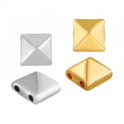 Entrepieza de Metal Zamak Cono Cuadrado  ~8mm/5mm (Ø1.2mm)