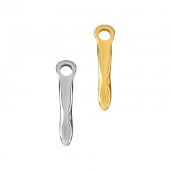 Colgante de Metal Zamak Barra Irregular 23x4mm (Ø3.2mm)