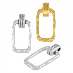 Colgante de Metal Zamak Rectangular 14x28mm (Ø2.2mm)