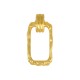 Colgante de Metal Zamak Rectangular 14x28mm (Ø2.2mm)