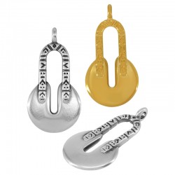 Colgante de  Metal Zamak Redondo 15x26mm (Ø2.2mm)