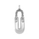 Colgante de  Metal Zamak Ovalado 10x25mm (Ø2.3mm)