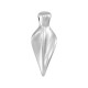 Colgante de Metal Zamak Rombo 13x34mm/4mm Ø2mm