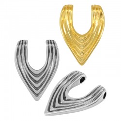 Colgante de Metal Zamak "V"  23x32mm Ø3.2mm
