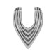 Colgante de Metal Zamak "V"  23x32mm Ø3.2mm