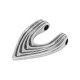 Colgante de Metal Zamak "V"  23x32mm Ø3.2mm