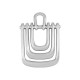 Colgante de Metal Zamak Rectangular con Barras 26x35mm