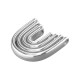Colgante de Metal Zamak Semiredondo con Barras  28x27mm Ø3.2mm (4pcs/ Set)