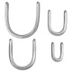 Colgante de Metal Zamak Semiredondo con Barras  28x27mm Ø3.2mm (4pcs/ Set)