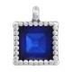 Colgante de Metal Zamak Esmaltado Cuadrado ~8mm/2.8mm