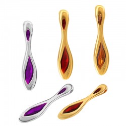 Colgante de Metal Zamak Esmaltado Gota 10x41mm/3.5mm (Ø2.8mm)