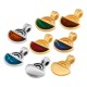 Colgante de Metal Zamak Esmaltado Semicirculo 10x11mm/2mm (Ø2.2mm)
