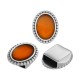 Pasador de  Metal Zamak Oval Esmaltado 18x15mm (Ø10.2x2.2mm)
