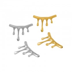 Colgante de Acero Inoxidable 304 Tubo con Gotas 48x33mm (Ø2,3mm)