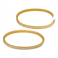 Pulsera de Acero Inoxidable 304 con Strass 55x65mm