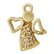 Colgante de Metal Latón Ángel con circonitas 8x12mm