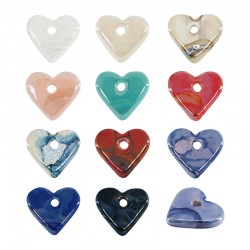 Colgante de Cerámica Esmaltada Corazón 23x20mm (Ø3.2mm)