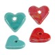 Colgante de Cerámica Esmaltada Corazón 23x20mm (Ø3.2mm)