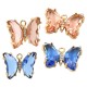 Colgante de Vidrio Mariposa en Latón con Circones 20x15mm