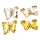 Colgante de Vidrio Mariposa en Latón con Circones 20x15mm