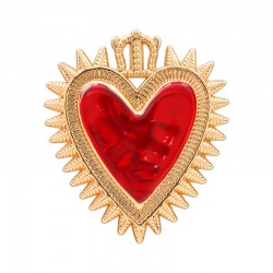 Colgante de Metal Zamak Corazon Esmaltado 35x40mm