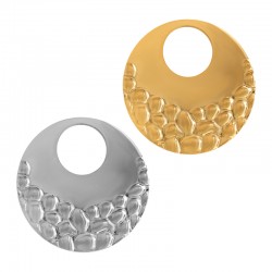 Colgante de Acero Inoxidable 304 Redondo Martillado 23mm