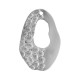 Colgante de Acero Inoxidable 304 Oval Martillado 23mm