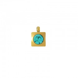 Colgante de Acero Inoxidable 304 Cuadrado con Cristal 6mm