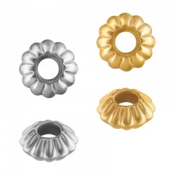 Entrepieza de Acero Inoxidable 304 Flor 5.5x2.6mm Ø2mm