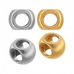 Entrepieza de Acero Inoxidable 304 con Agujeros 5x6.8mm Ø3.3mm