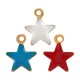 Colgante de Acero Inoxidable 304 Estrella con Esmalte 5x6mm/1.2mm