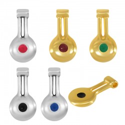 Colgante de Metal Zamak Esmaltado Geometrico 12x24mm (Ø2.3mm)