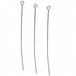 Bastón Alfiler de Metal Latón con Anilla 70mm (grosor 0.7mm)