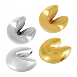 Colgante de Metal Zamak Galleta de la suerte 22mm Ø2mm