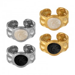 Anillo de Acero Inoxidable 304 Esmaltado 20.9x12.3mm (Ø17mm)