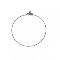 Pendiente de Metal Latón Redondo ~50mm